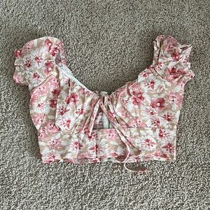Shein: Flowered Blouse (Cropped)